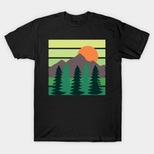 MOUNTAIN LANDSCAPE ILLUSTRATION T-Shirt